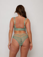 Kaitlin Bralette & Brief Set : Basil Green
