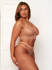 Aria Bralette & Brief Set : Warm Sand