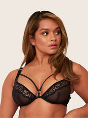 Artemis Plunge Bra : Midnight Black