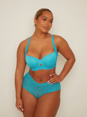 Daley Lace T-shirt Bra : Bluebird Blue
