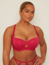 Daley Lace T-shirt Bra : Very Cherry