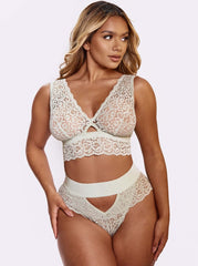 Ivy Bralette & Brief Set : Silvery Green