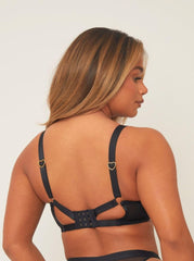 Raya Balcony Bra : Midnight Black
