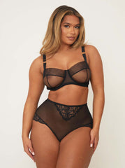 Raya Balcony Bra : Midnight Black