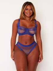 Raya Balcony Bra : Cobalt Blue