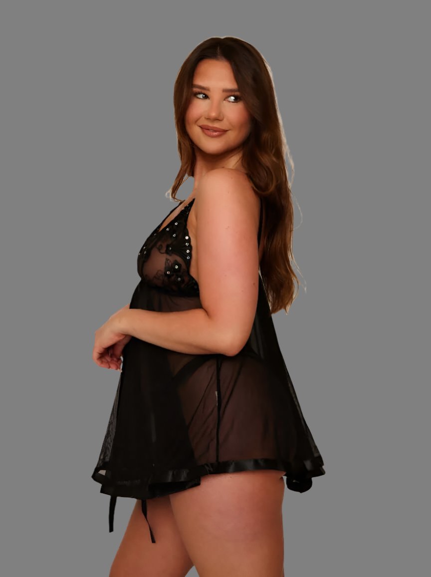 Kaia Babydoll : Onyx Black