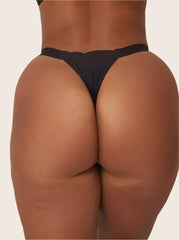 Ally Twin Pack Thong : Black & Very Cherry