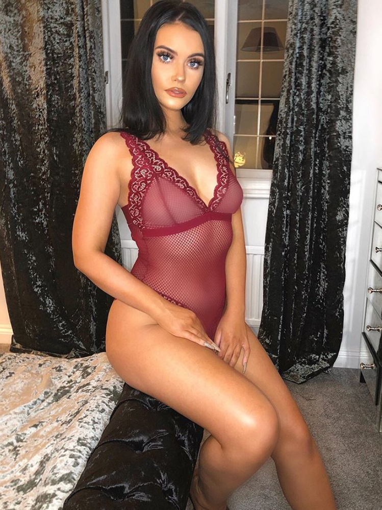 Madison claret rose bodysuit with full coverage cups